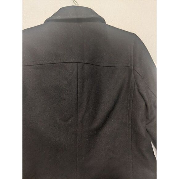 J.Crew Wool Blend Peacoat Size Small Women's Solid Black Casual Dress Coat - Picture 6 of 16